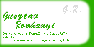 gusztav romhanyi business card